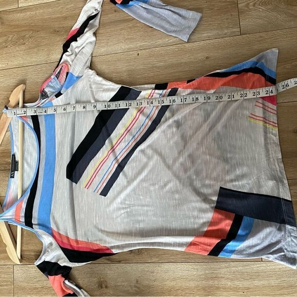 Armani Exchange Printed Cold Shoulder Longsleeve Shirt Womens Size Medium - Picture 5 of 6